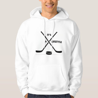 C'est un sweat à capuche de hockey de style de vie