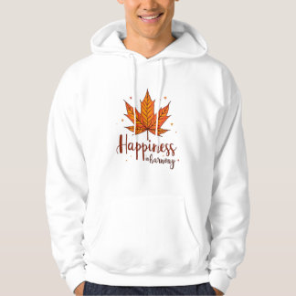 C'est un sweat - shirt à capuche d'érable plein de