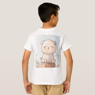 C'est un T-shirt avec un chien mignon.