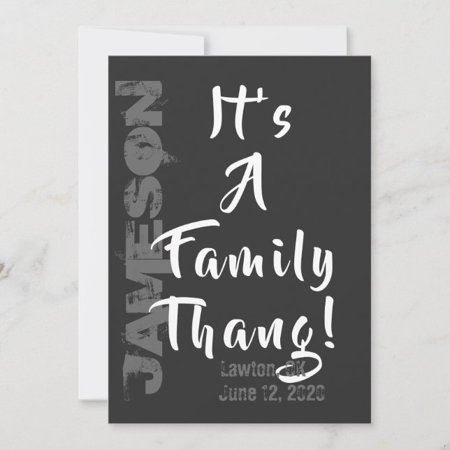 C'est un Thang de famille ! Invitation à la réunio (Devant)