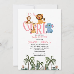 C'est un zoo de bébés filles Invitation d'animaux