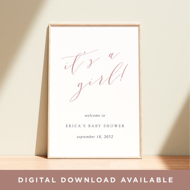 C'est une Affiche de bienvenue de Baby shower gris (Créateur téléchargé)