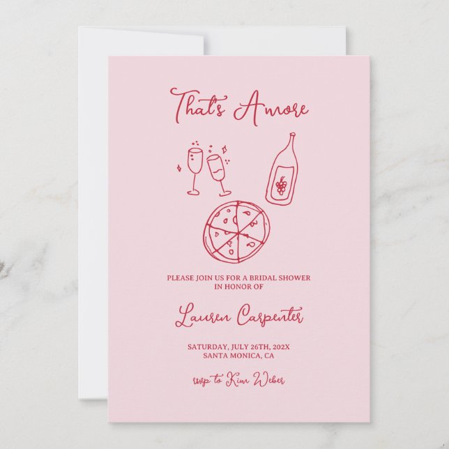 C'est une autre invitation à la douche nuptiale (Devant)