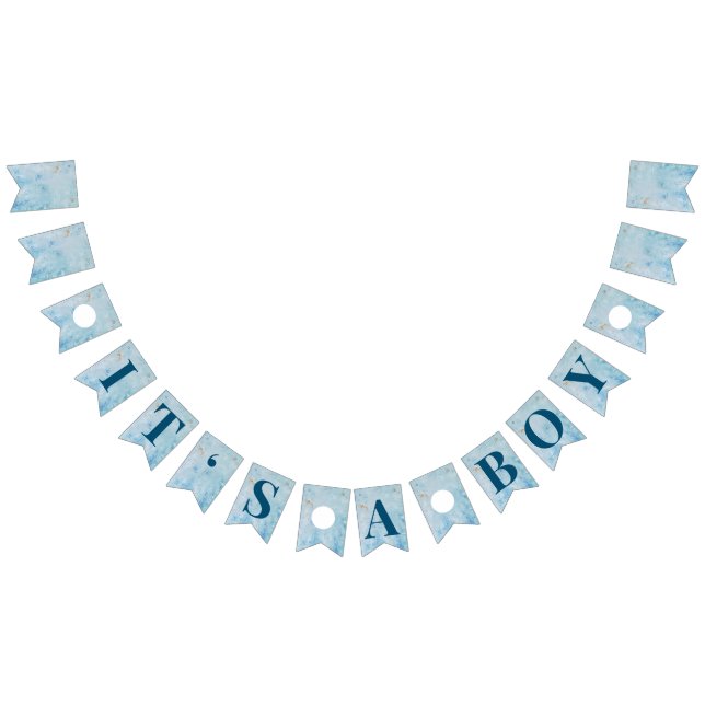 C'est une bannière de Baby shower bleu garçon (Tout)