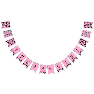 C'est une bannière de Baby shower de la fille, la 