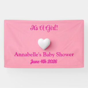 C'est une bannière de Baby shower fille