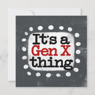 C'est une carte de voeux Gen X