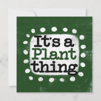 C'est une carte de voeux Plante