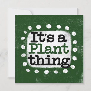 C'est une carte de voeux Plante
