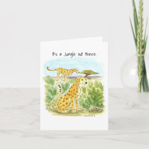 C'est une carte Jungle Cheetah Note Card