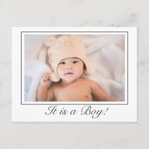 C'est une carte postale d'annonce de naissance de 