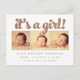C'est une carte postale Faire-part de naissance fi