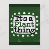 C'est une carte postale Plante