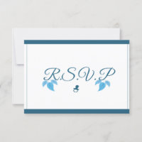 C'est une carte RSVP Baby shower garçon