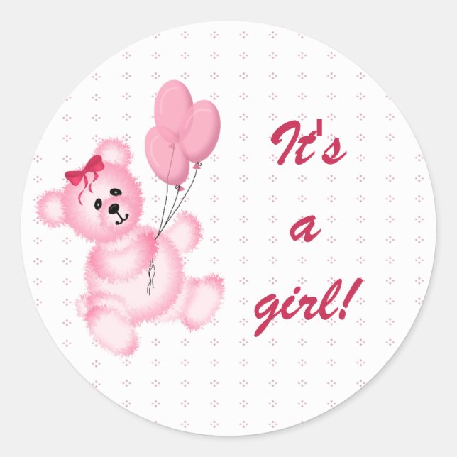 C'est une fille - Bébé Sticker (Devant)