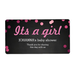 C'Est Une Fille Confetti Chalkboard Bouteille d'ea