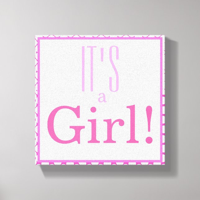 C'est une fille ! Impression Canvas (Recto)