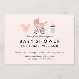C'est une fille  Invitation Baby shower