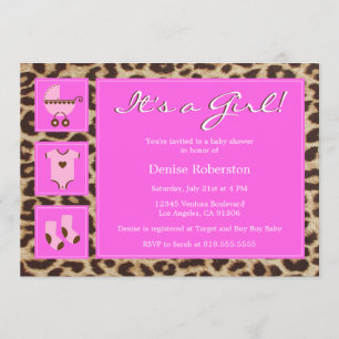 C'est une fille ! - Invitation Baby shower