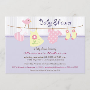 C'est une fille ! Invitation de baby shower de