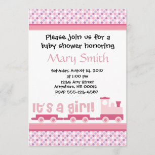 "C'est une fille !" Invitation de baby shower de