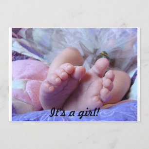 C'est une fille ! Invitations de baby shower