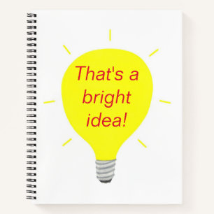 C'est une idée brillante, carnets d'ampoules jaune
