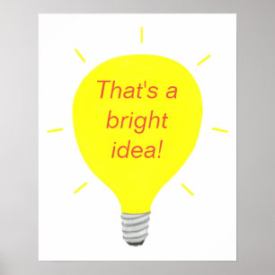 C'est une idée brillante, des affiches d'ampoules 