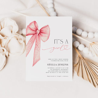 C'est une invitation à Baby shower de la poule ros