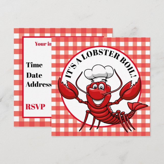 C'est une invitation à faire bouillir du homard (Devant / Derrière)