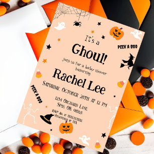 C'est une invitation à une baby shower Halloween p