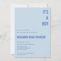 C'est une invitation à une fête de bébé GARÇON