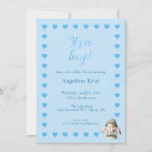 C'est une invitation à une fête prénatale pour un 