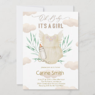 C'est une invitation Baby shower de vêtements pour