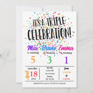 C'est une invitation d'anniversaire de trois frère
