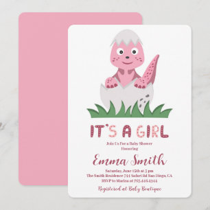 C'est une invitation de baby shower pour fille ave