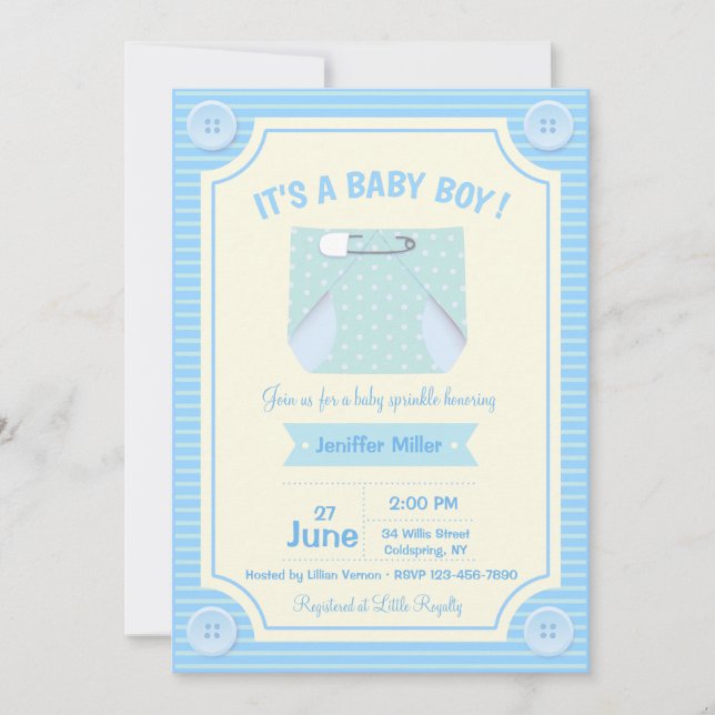 C'est une invitation de douche de bébé (Devant)