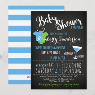 C'est une invitation de partie de brunch de baby