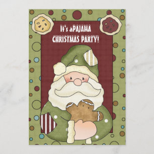 C'est une invitation de partie de pyjama de Noël