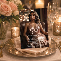 C'est une invitation élégante pour un 50e annivers