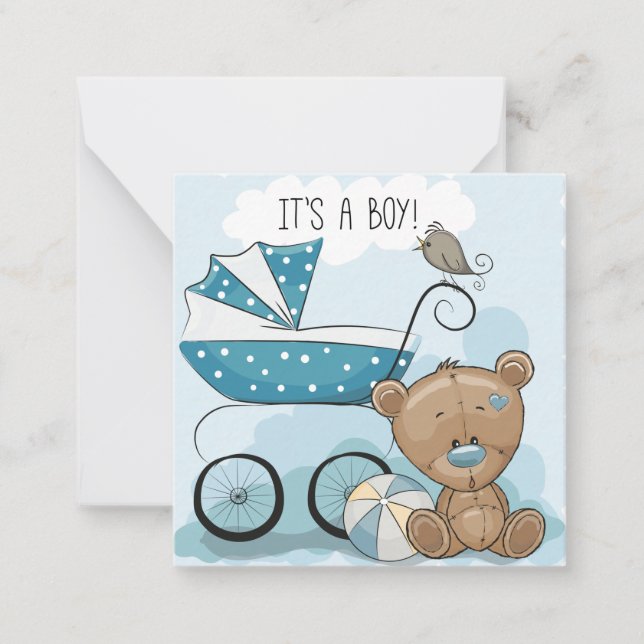 C'est une invitation garçon/Baby shower (Devant)