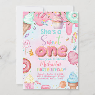 C'est une invitation Sweet One girl 1er anniversai