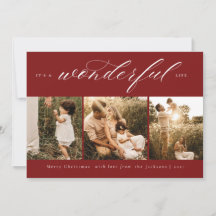 C'est une merveilleuse carte de vacances photo de 