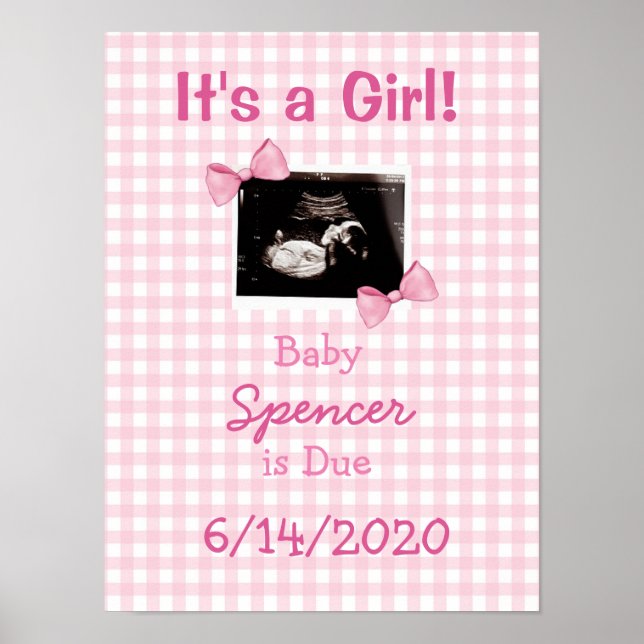 C'est une Poster de Faire-part pour bébé, Ultrasou (Devant)