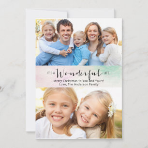 C'est une Vie merveilleuse 2 Photo Carte de Noël