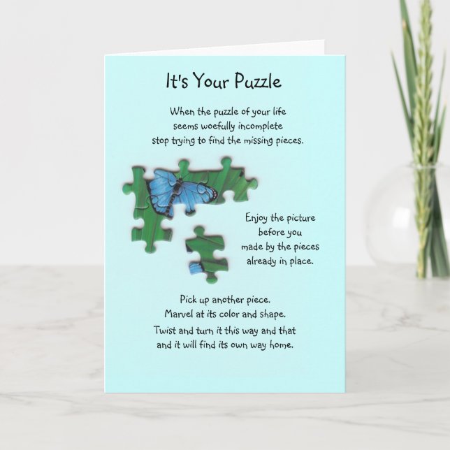 C'est votre carte de puzzle (le papillon) (Devant)