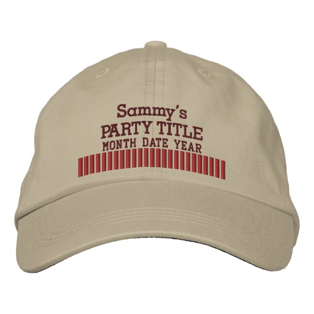 C'est votre Casquette de parti personnalisé style  (Devant)