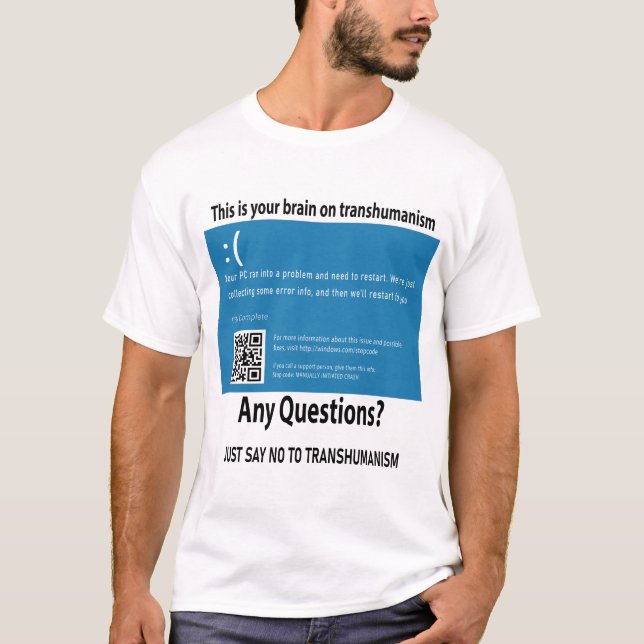 C'est votre cerveau sur T-shirt transhumanisme (Devant)