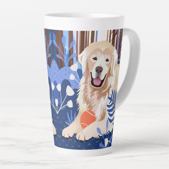 C'EST VRAI Golden Retriever Latte Mug (Angle droit)