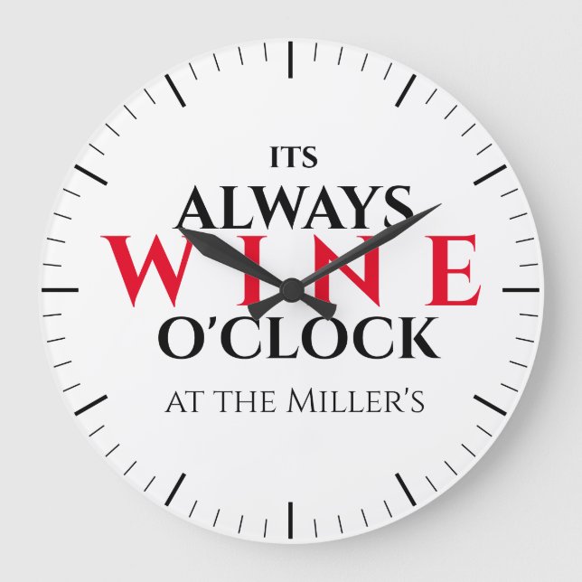 C'est Wine o'clock bar horloge (Recto)